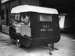 ABC mobile studio caravan from the 1940s