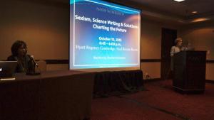 Sexism, science-writing and solutions session at ScienceWriters2015