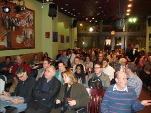 The three-year old DC Science Café, which satisfies the science-curious at the popular restaurant Busboys and Poets.