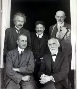 Photo of Einstein and colleagues