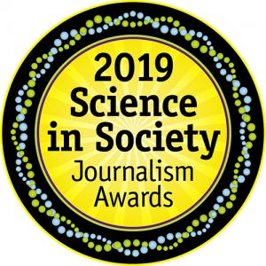 An image of the Science in Society award logo