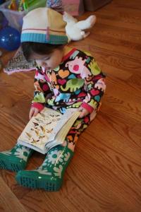 Photo of young girl reading