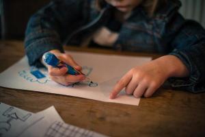 A kid drawing